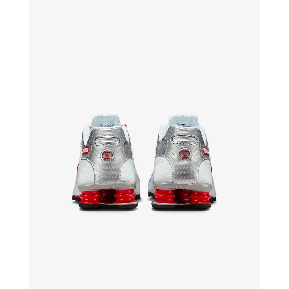 Nike Shox NZ Shoes White/Metallic Silver/Sport Red Men's Size 11 - (378341-104) - Picture 7 of 8